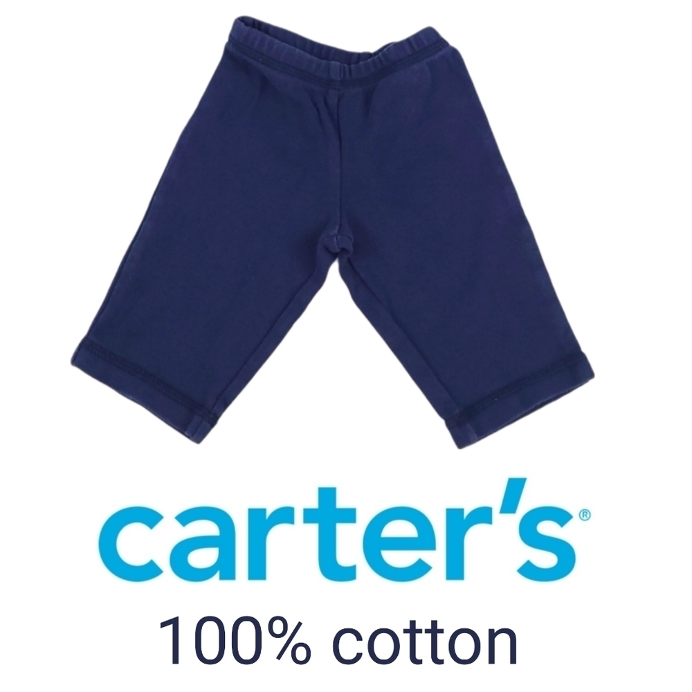 Carter's Newborn Baby Blue Cotton Pants, NB
